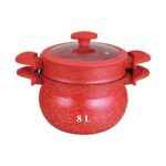 Couscoussier en Pierre 8 Litres Rouge
