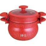 Couscoussier en Revetement Pierre 10 Litres Rouge
