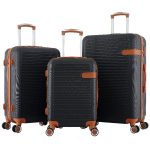 Royal Swiss Set de 3 Valises Noir - Grande 110l, Moyen 70l, Petite 40l